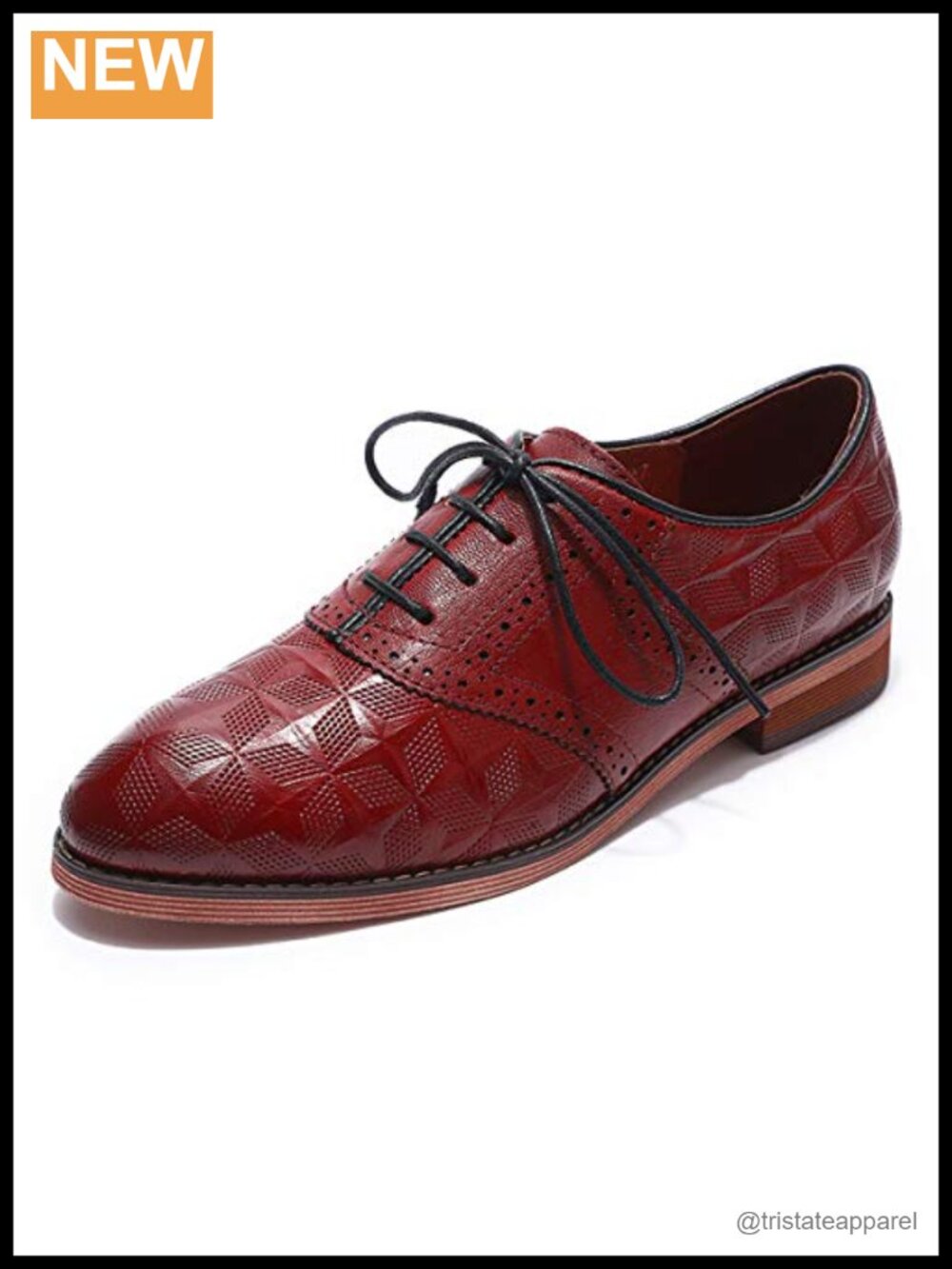 Comfort Embossed Oxfords Brogue Lace-Up Leather Shoes